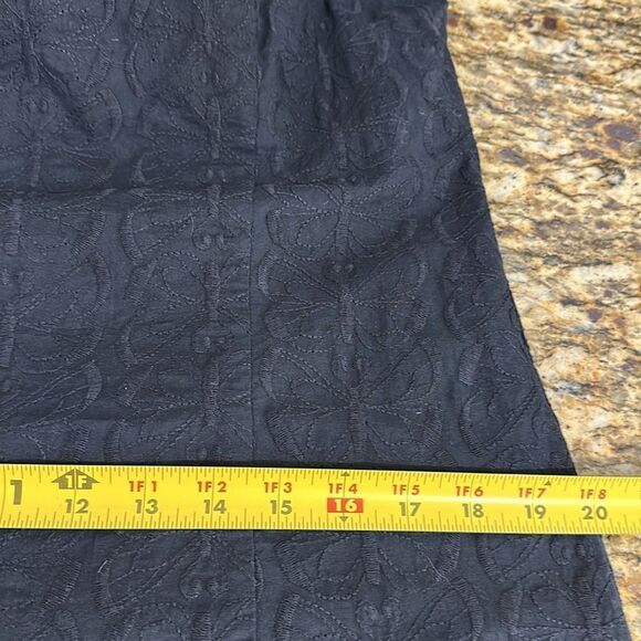 Hatley Elegant Black Floral Embroidery Sleeveless Sheath Dress Size 12 - Picture 9 of 10